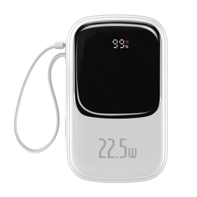 Baseus - Power Bank 20000mAh, 22.5W with Cable USB-C - White