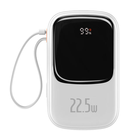 Baseus - Power Bank 20000mAh, 22.5W with Cable USB-C - White