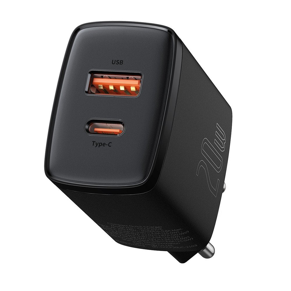 Baseus - Wall Charger Compact Type-C 20W 3A Black